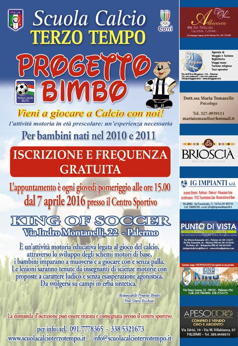 Il Progetto Bimbo parte il 7 aprile!